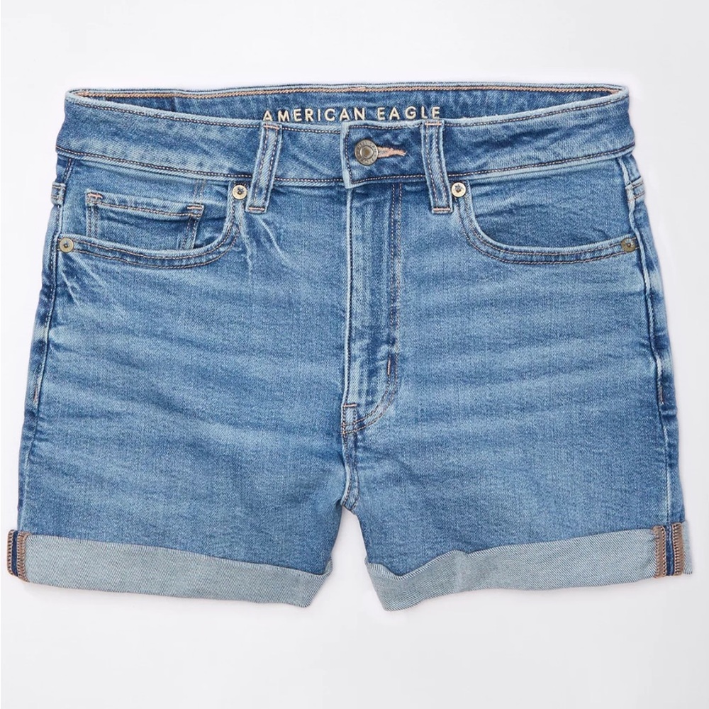 American Eagle Medium Wash Mom Shorts, Size 8